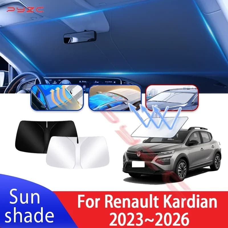 Parasole per auto Renault Kardian 2023~2026 2024 hatchback, protezione solare per parabrezza anteriore, isolamento termico, accessori estivi