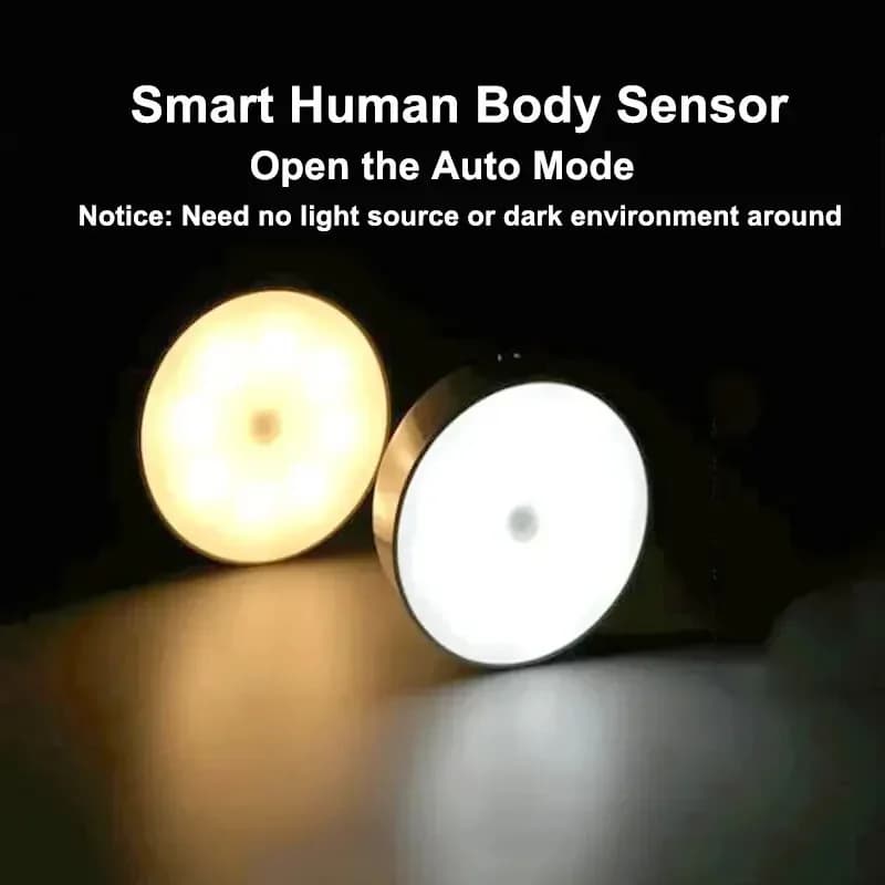 Smart Human Body Sensor Led Cabinet Light Emergency Automatic Lighting USB Charging Wireless Magentic Suction LED Cabinet Lights