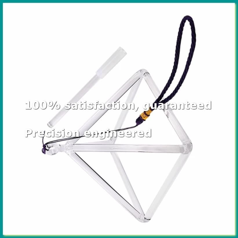 6inch Quartz Crystal Singing Bowl Sound Therapy Pyramid Yoga Meditation Transparent Tibetan Bowl Percussion Instruments-A09G