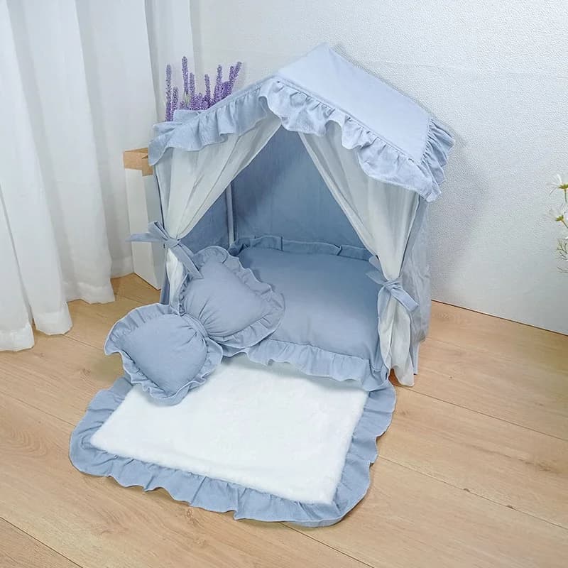 Tenda per cani di piccola taglia Bomei Nest per cani Four Seasons Universal Princess Style Cute House Letto nido per gatti staccabile e lavabile