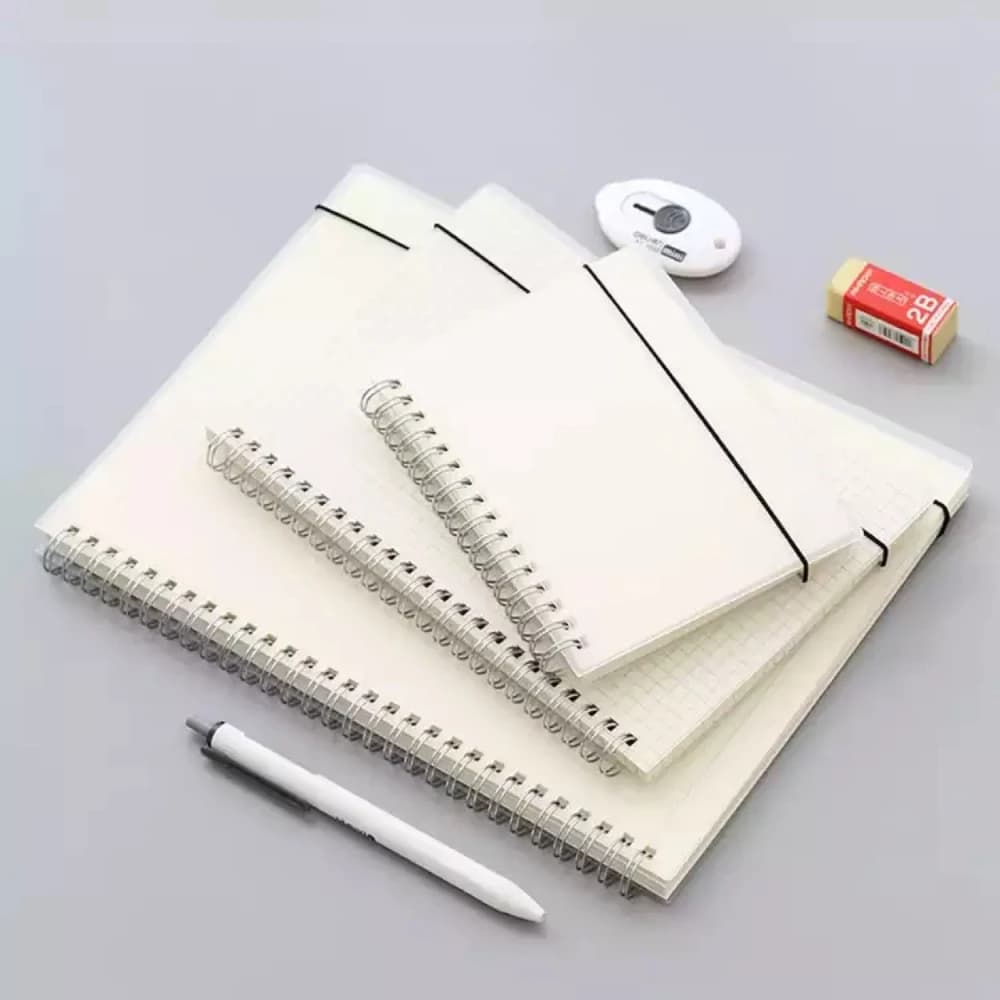 A5/B5 Spiral Book Coil Notebook Lined Blank Grid Paper Journal Diary Sketchbook for School Supplies Stationery