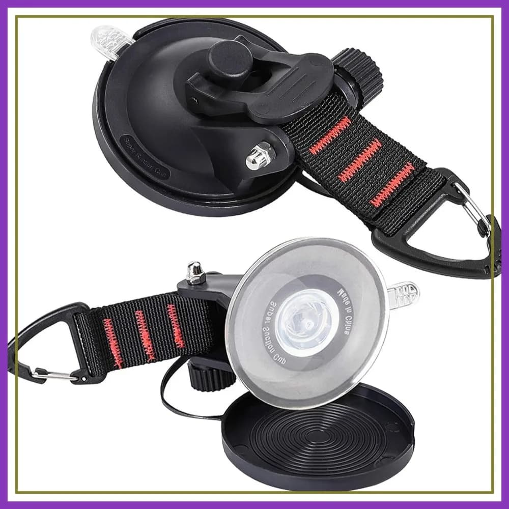 Ganci a ventosa resistenti per tendalino auto, barca, SUV, finestra, vetro - Confezione da 2, potenza elevata, essenziali per il campeggio