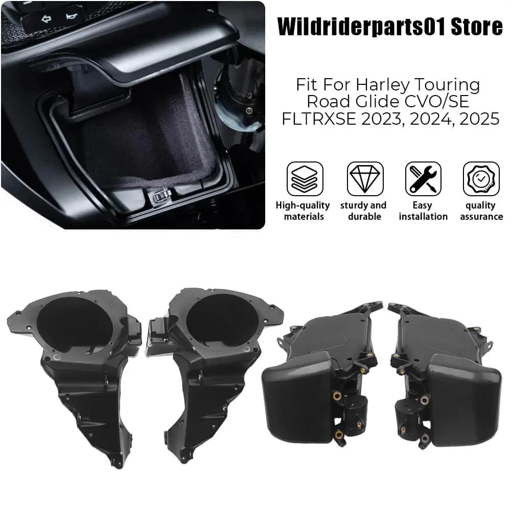For Harley Touring Road Glide FLTRX 2024- 2026 Inner Fairing Speaker Covers/Inner Fairing Storage Glove Box Motorcycle ABS 1Pair