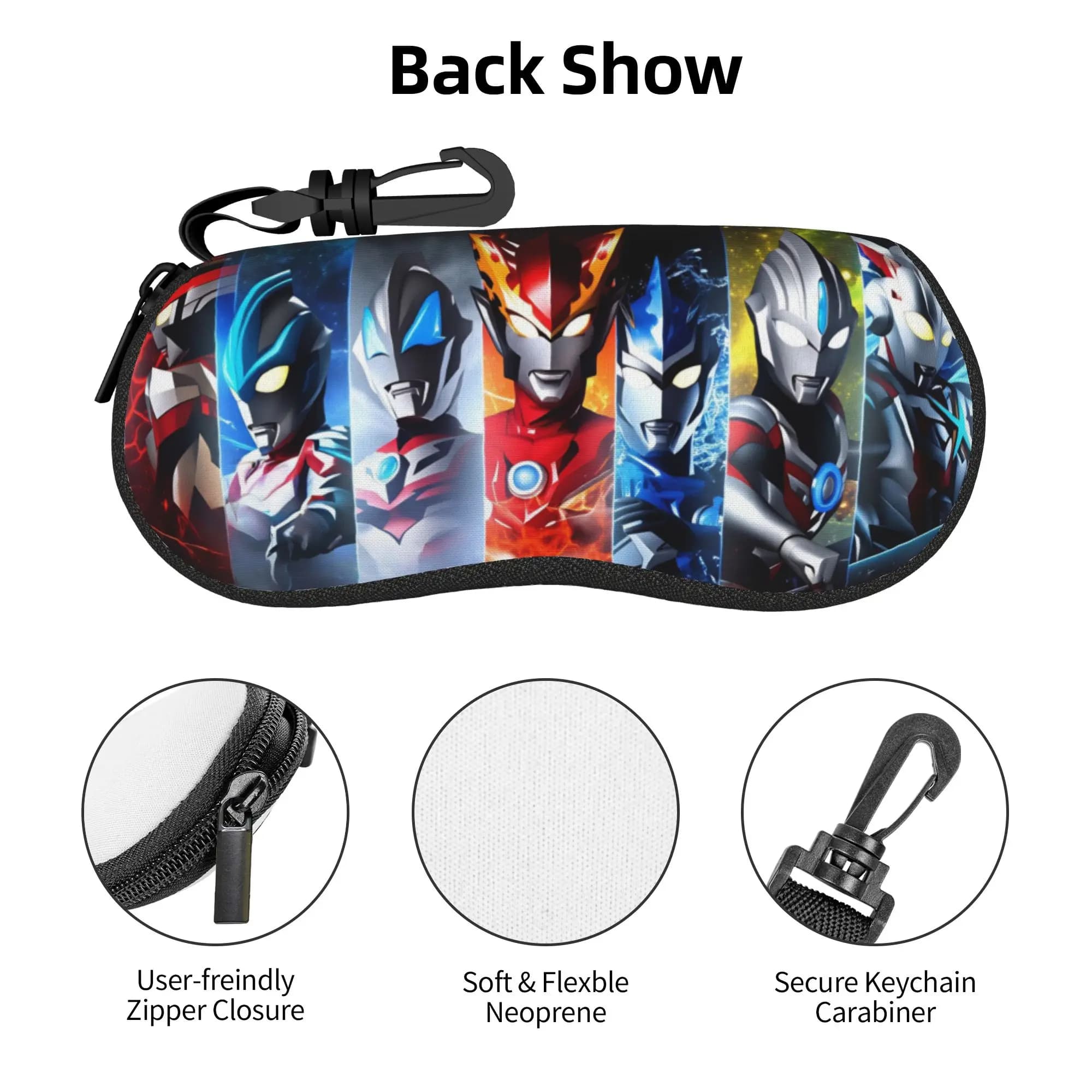 Ultraman Ginga Victory Geed Rosso Blu Orb X Sunglasses Soft Case Neoprene Zipper Shell Eyeglass Case Protective Box For Glasses