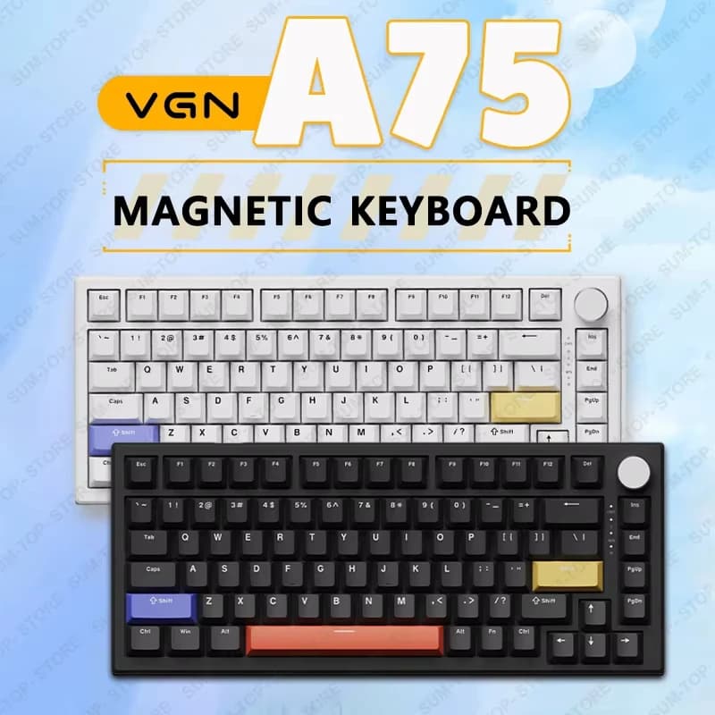 VGN A75 Interruttore magnetico Tastiera meccanica cablata RT Tastiera da gioco hot swap Guarnizione a basso ritardo Valorant PC Gamer Accessori