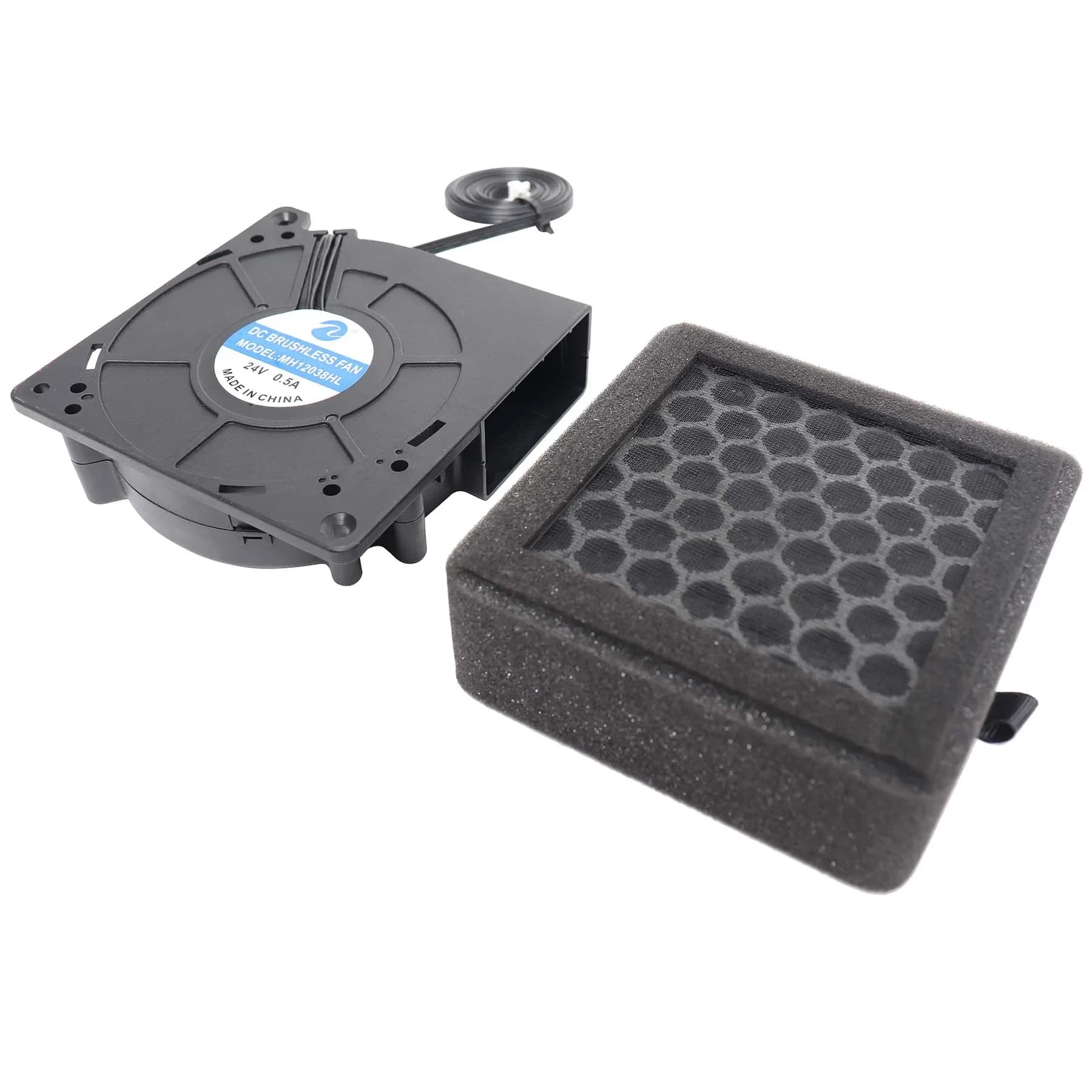 Funssor Filtro HEPA per custodia Prusa MK4 MK3S XL Stampante 3D Pulizia dell'aria 12032 Ventola 24v Scatola stampata 3D Filamento PETG