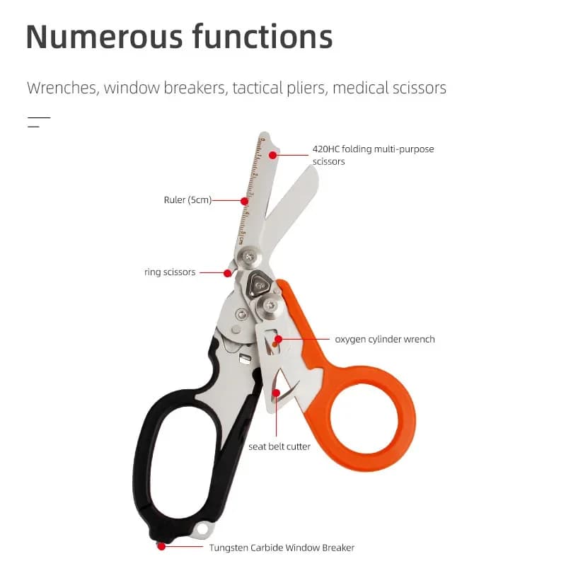 Guaina per forbice tattica multifunzione di primo soccorso per Leatherman Raptors Cesoie pieghevoli Combinazione di strumenti EDC di sopravvivenza all'aperto