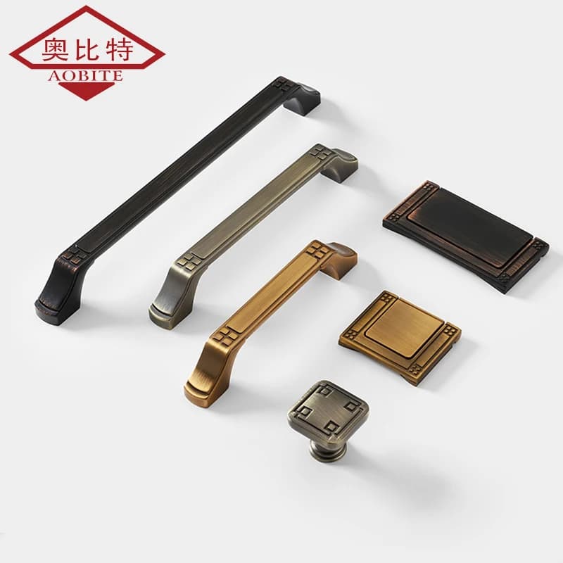 AOBT Maniglia per mobili cinesi Porta in lega di zinco per armadio da cucina e maniglia portaoggetti Maniglia per cassetto libreria Manopole Maniglia Hardware