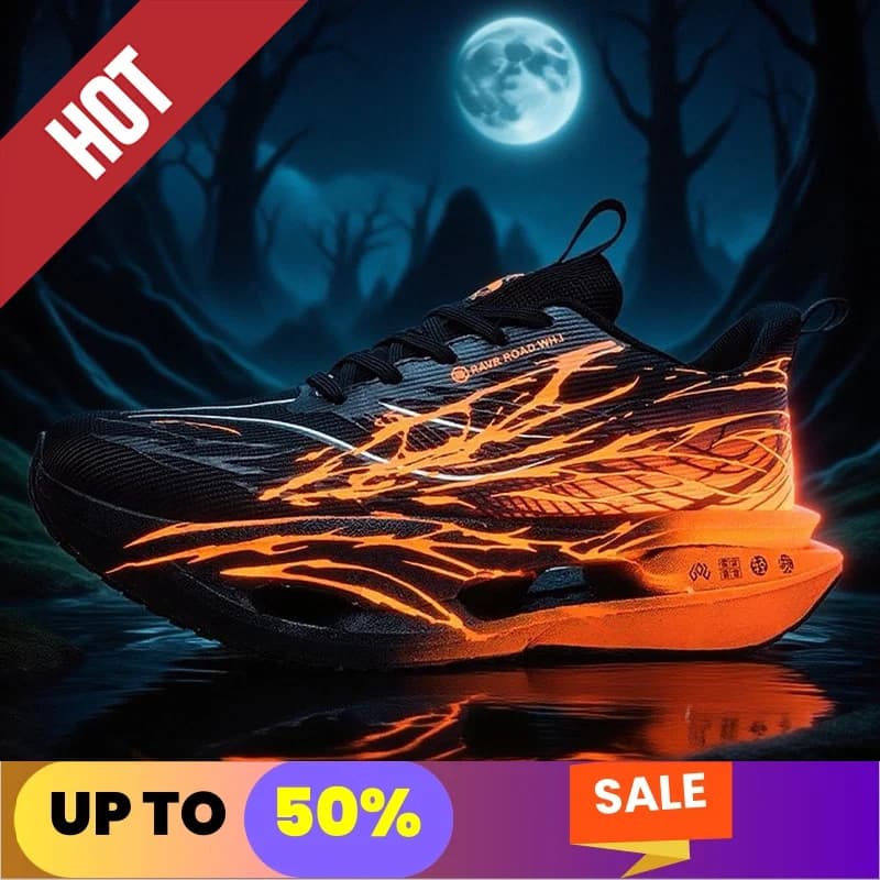 Fluorescent Running Shoes CarbonBoard Marathon Man Sports Breathable Woman Comfortable Casual Athletics Sole Soft