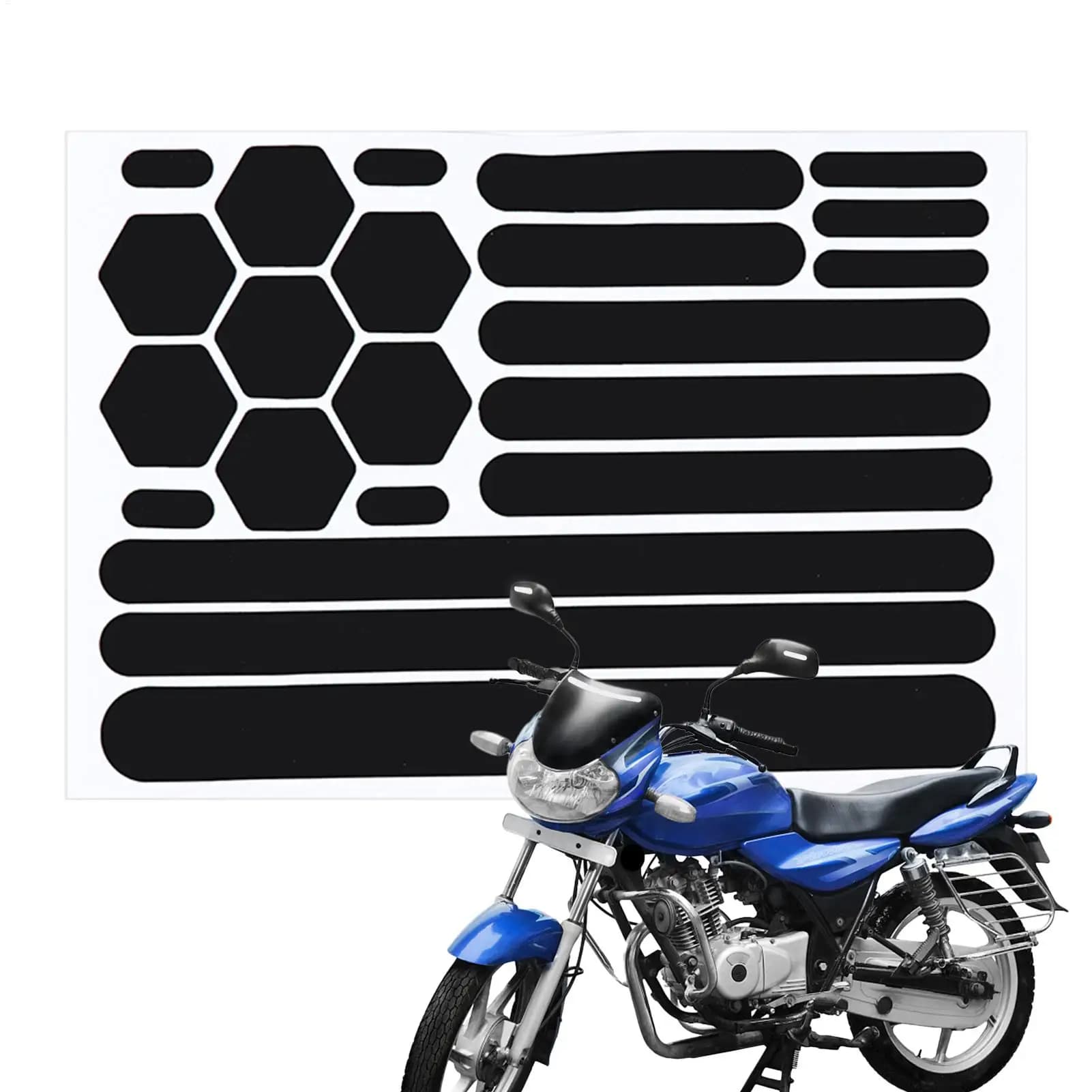 Reflective Black Motorcycle Wall decal Decalcomanie for reflective tape for helmet, car trailer, bike