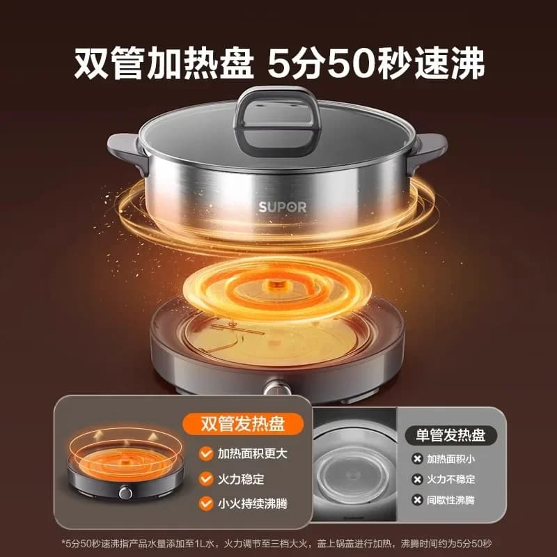 Padella riscaldante elettrica multifunzionale, tipo separato, wok, padella, funzione completa, padella elettrica, friggitrice elettrica