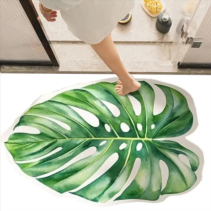 AB08- Tappetini da bagno per tappetini da bagno Tappeto da area Tappetino da bagno con fango diatomea verde Tappetino da doccia assorbente Tappetino da bagno antiscivolo