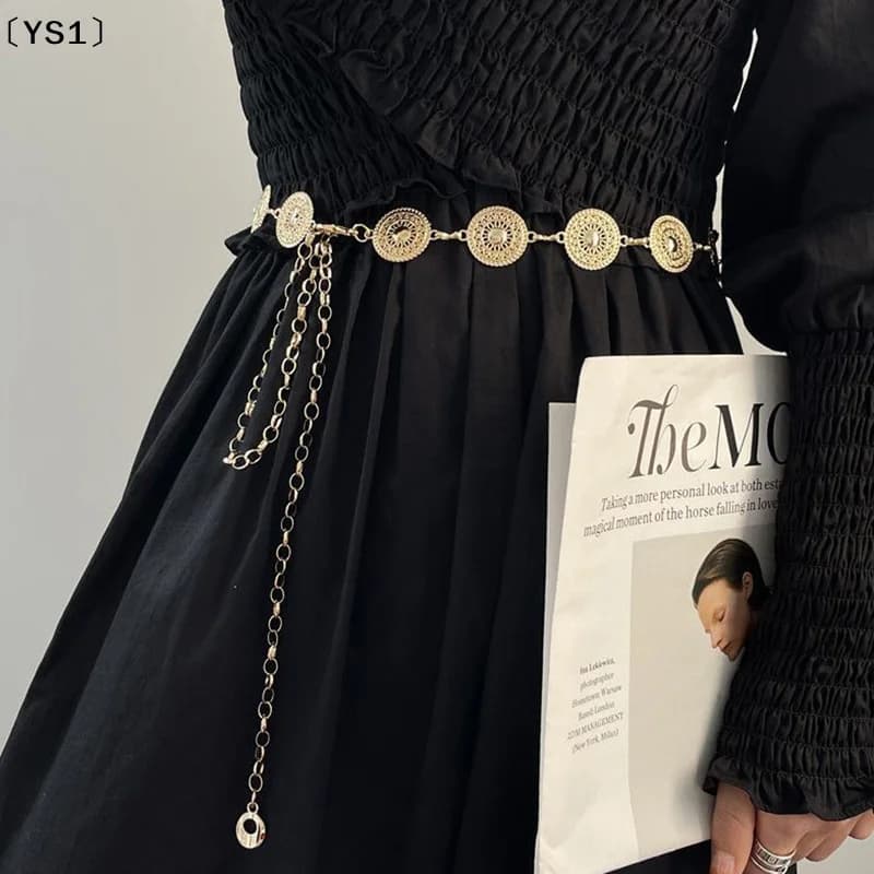 〔YS1〕Versatile Bohemia Style Adjustable Waistband Long Waist Belt Dress Body Chain For Women Girls Vintage Openwork Waist Chain