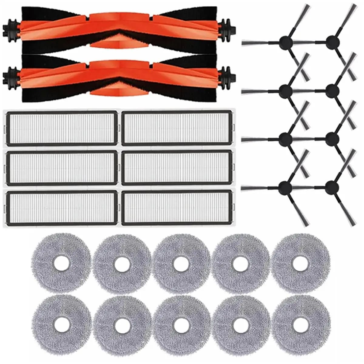 IDS-For Xiaomi Robot Vacuum S20+ / S10 Plus / B108GL / B105 Parts Accessories Main Side Brush Hepa Filter Mop Cloth Pads