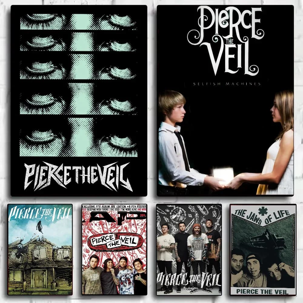 Pierce The Veil Band Collide With The Sky Poster HD Art Wall appiccicoso Impermeabile Casa Soggiorno Camera da letto Bar Decorazione estetica