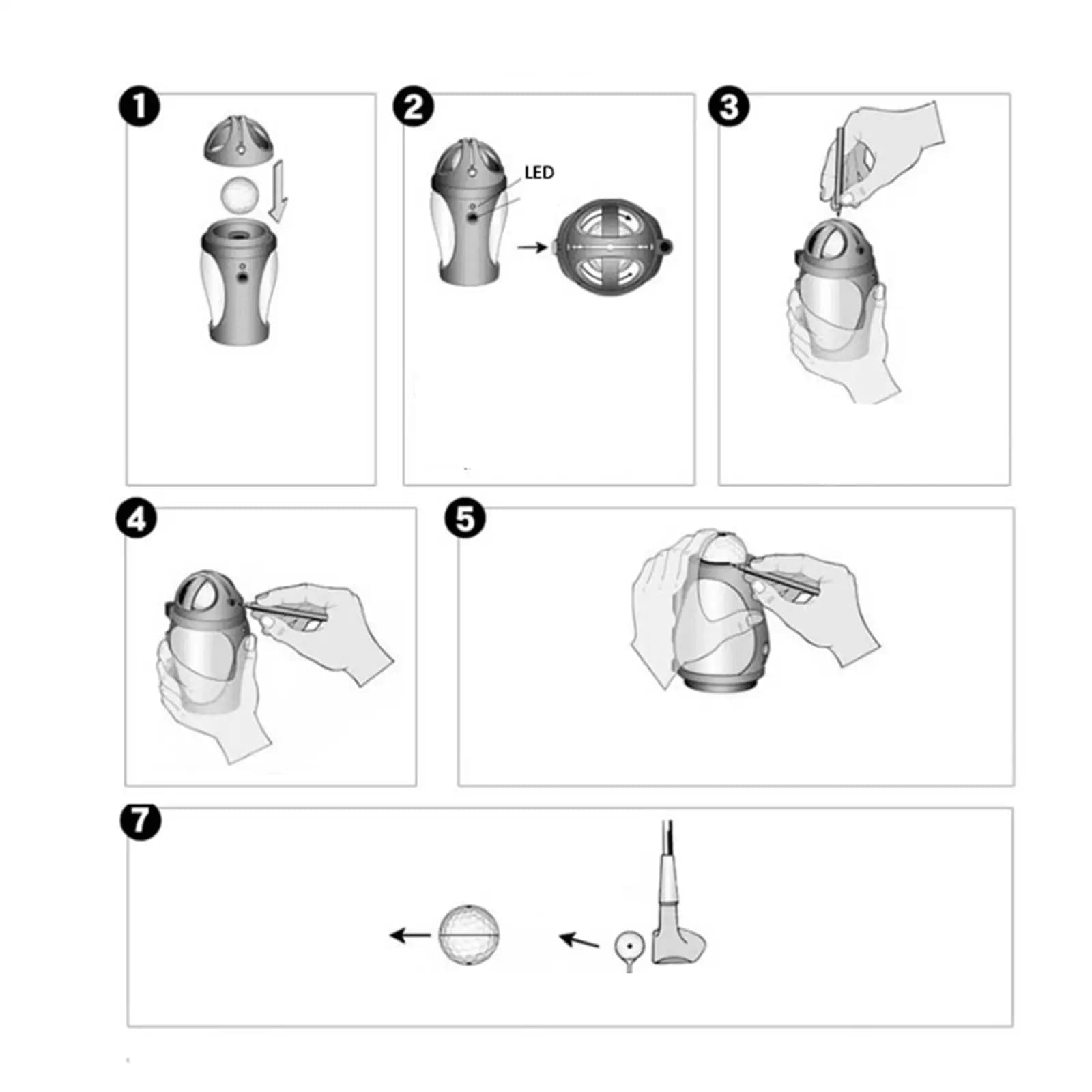 Golf Ball Marker Tool Multi Drawing Template Golf Accessories for Unisex Swing and Putting Practice