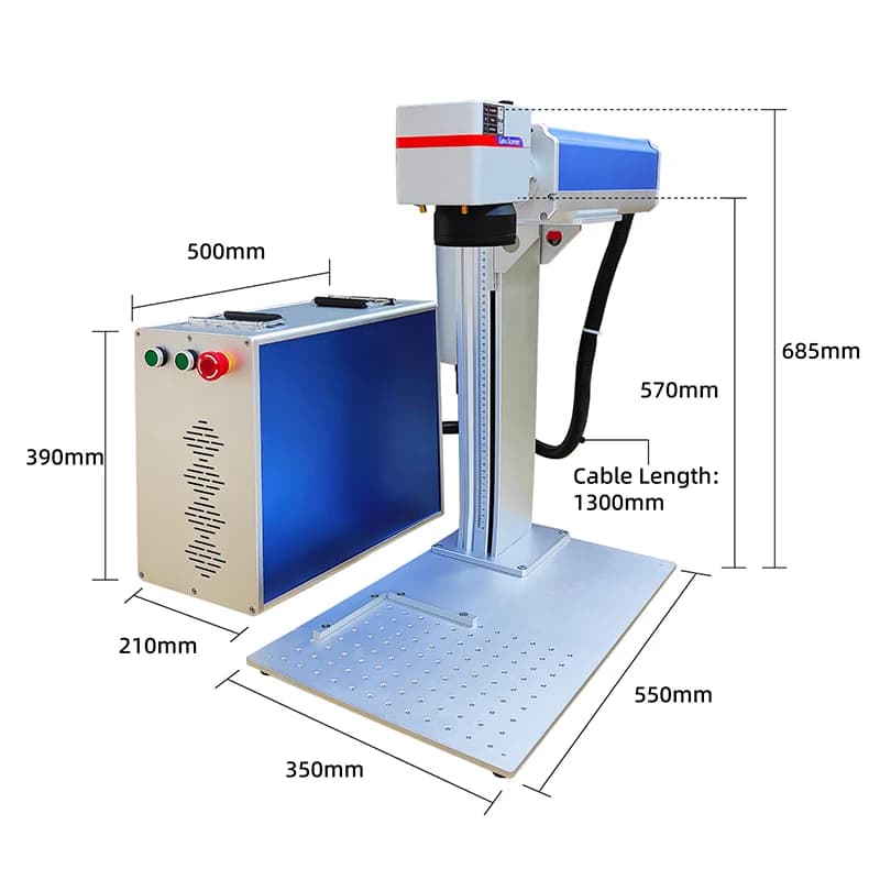 Portable Fiber Laser Marking Machine 20W/30W/50W Source, High-Precision CE Certified Laser Engraving Machine