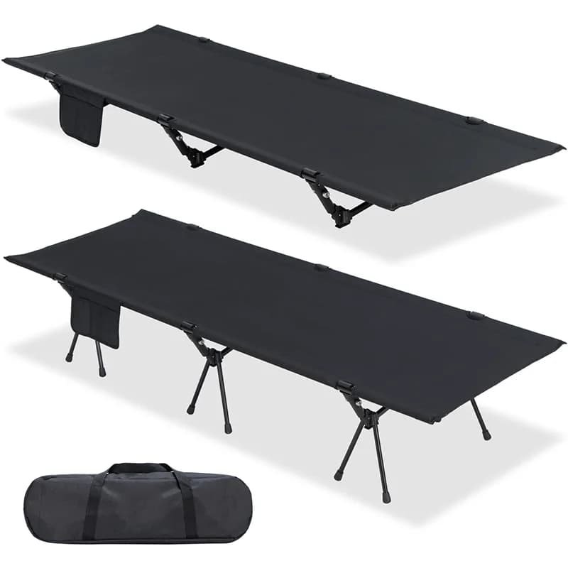 Foldable camping cot with carrying bag Portable tactical bed for outdoors, excursions, emergency