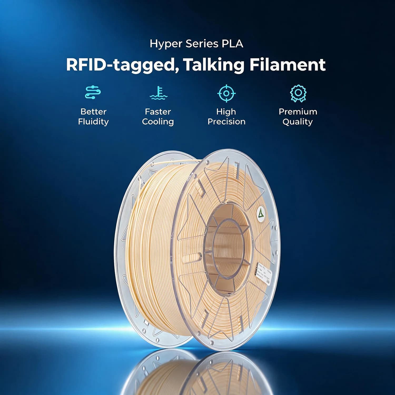 CREALITY Hyper PLA RFID Filament for High Speed 30-600mm/s Filaments 1.75mm 1kg Support CFS Fit for K2+ Combo,Most 3D Printer
