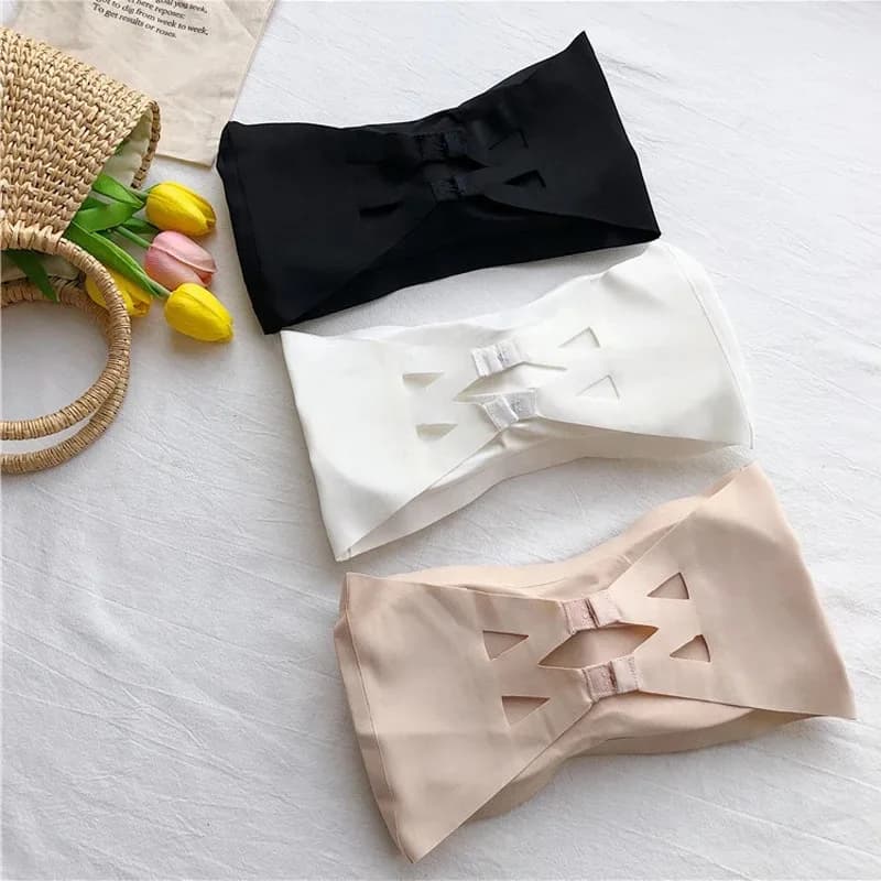 Reggiseno a Fascia Senza Cuciture e Senza Spalline per Donne, Top a Tubo Invisibile, Lingerie Comoda e Sexy per l'Estate