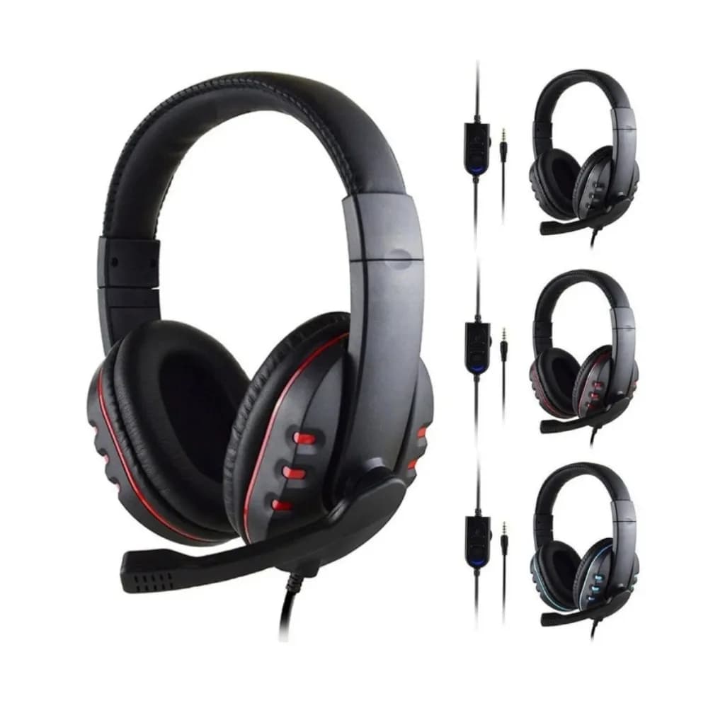 3.5 mm wired over-head gaming headphones with microphone volume control Xbox PS4 gaming headphones