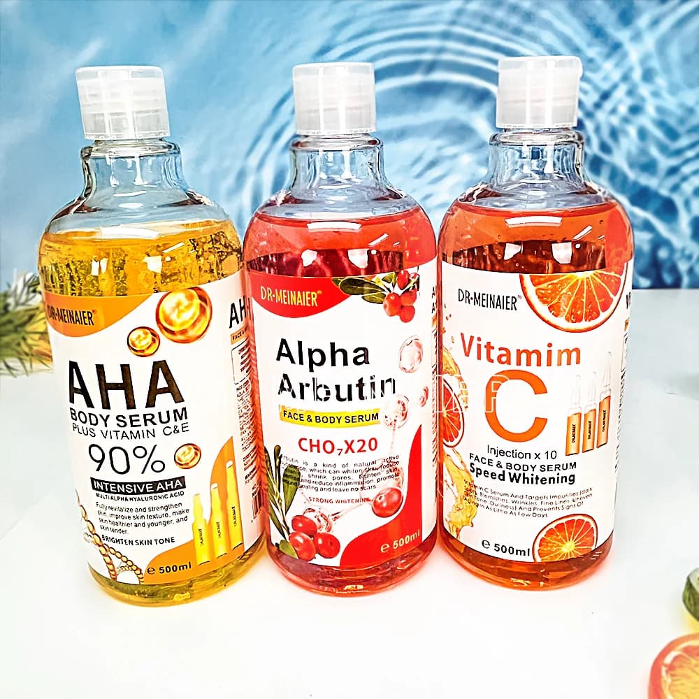 3 pz acido ialuronico, Nicotinamide vitamina C AHA siero viso macchie gomma correttore sbiancante idratante schiarente siero corpo