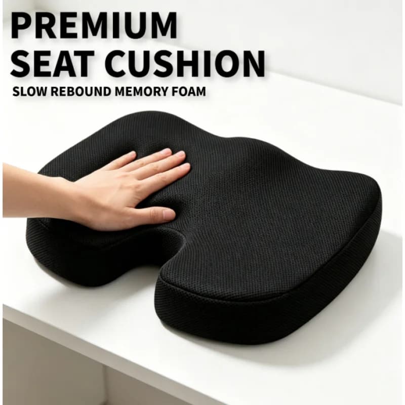 Set Cuscino da Viaggio a U e Supporto Lombare in Memory Foam Traspirante per Auto, Ufficio, Aereo, Sedia