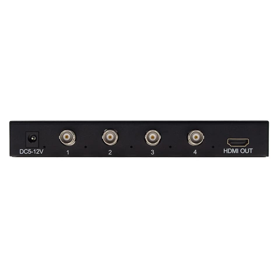 Splitter multiviewer 1080P 4x1 AHD 4X1 with remote control (4 AHD 1 HDMI compatible output inputs) for camera display