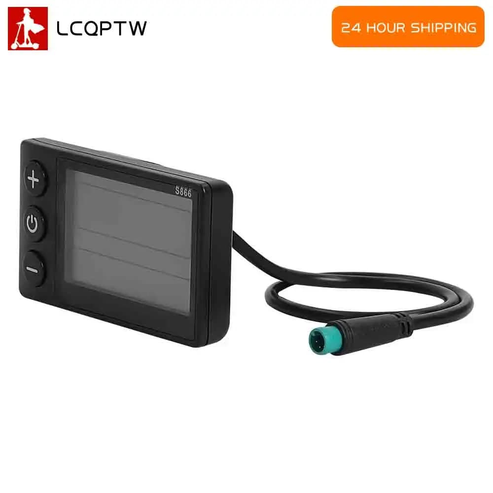 S866 E-Bike Display LCD Display Schermo portatile aggiornato 24V 36V 48V per scooter elettrico/pezzo di ricambio per bici