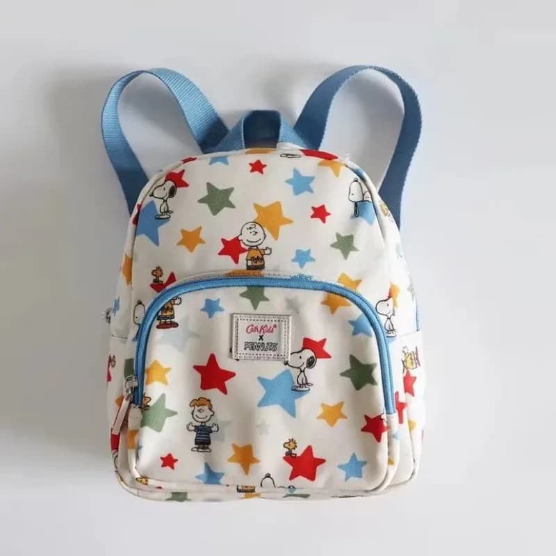 Nuovo Zaino per Bambini 2026 con Stampa Snoopy e Stelle, Borsa Scolastica Carina con Cartoni Animati, Zaino Leggero e Casual per Ragazzi e Ragazze