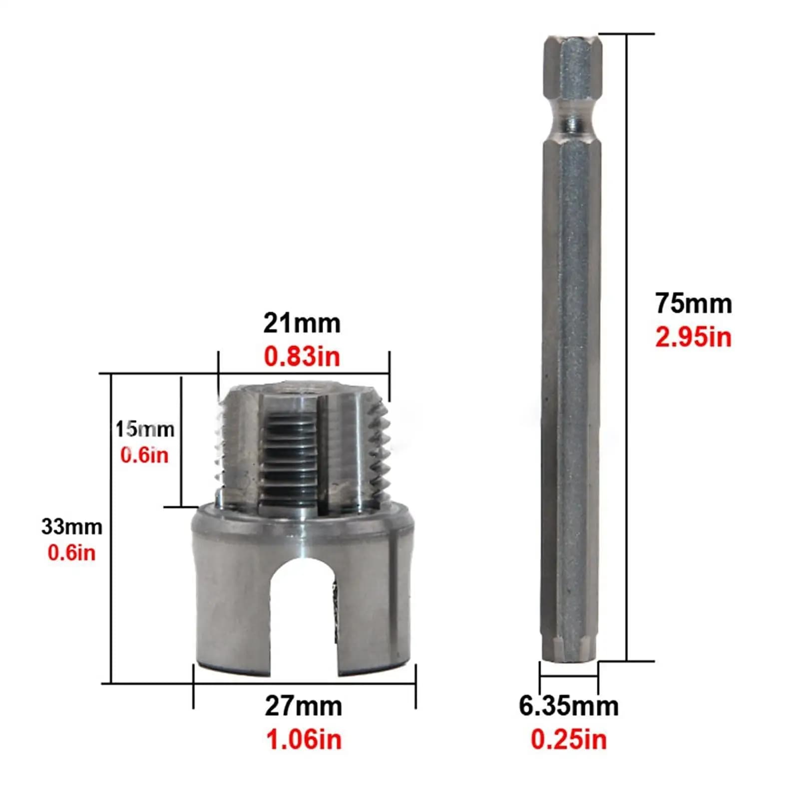 Pipe Threading Cutting Tool Internal External Carbon Steel Tap for Indoor Outdoor Plumbing Maintenance