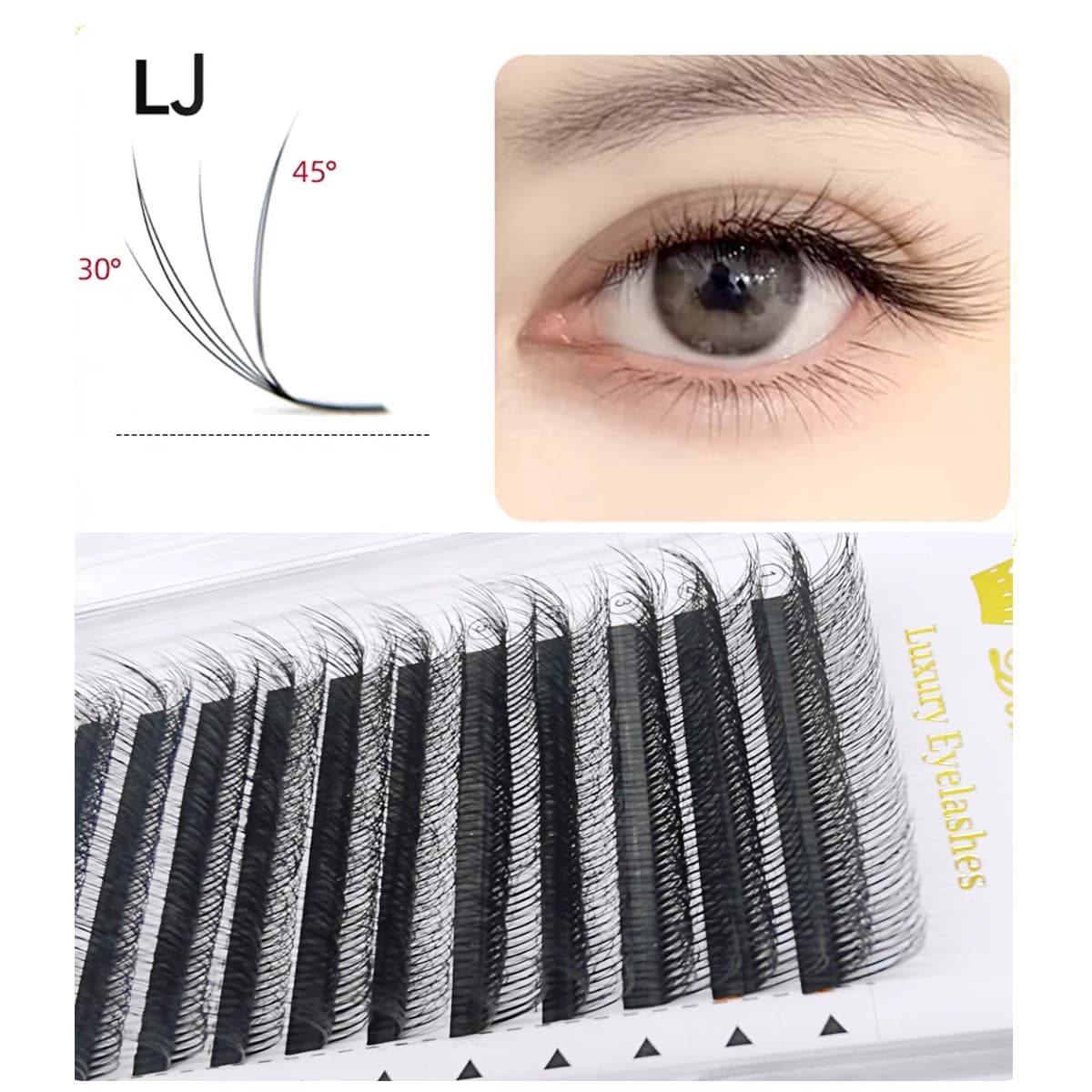 Ciglia finte camelia 5D LC LB LD LU curl Estensioni ciglia Ciglia finte morbide di fascia alta Aggiornamento Ciglia individuali premium