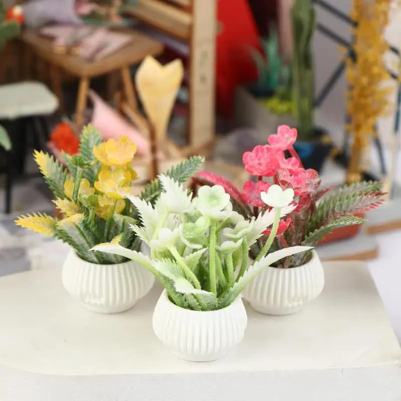 1/12 Doll House Simulation Pot Plants Model Doll House Decoration Micro Landscape Plants Ornaments Accessories for Doll House