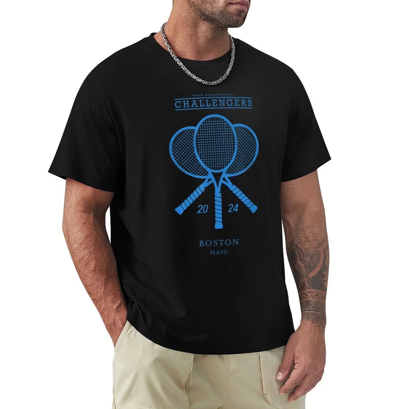 Blue Tennis Rackets - Challengers Movie T-Shirt Classic Basic Casual T-Shirt