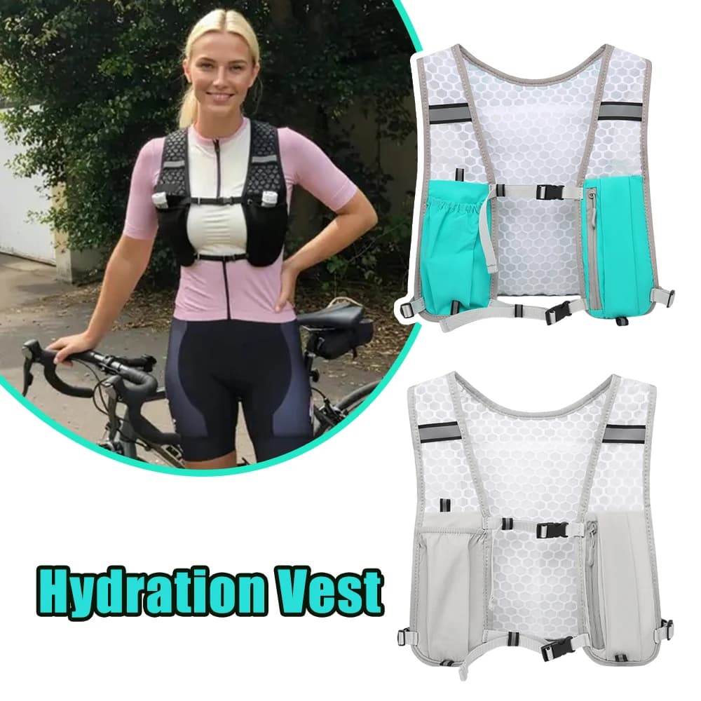 Backpack with Water Bag, Running vest, Marathon, Trail Running, Cycling, Skiing, Fishing, Without BPA, Lightweight, Fast drying