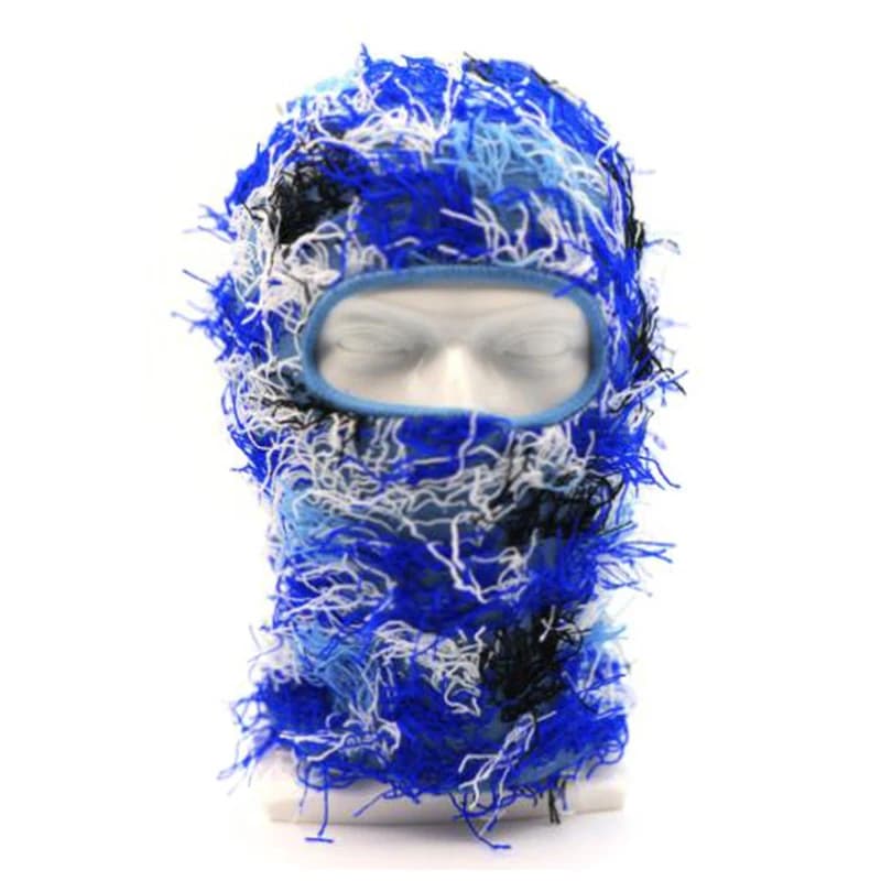 Passamontagna Distressed Ski Mask berretti lavorati a maglia Cap Winter Warm Full Face shipetty Mask cappelli da sci per uomo donna passamontagna mimetico