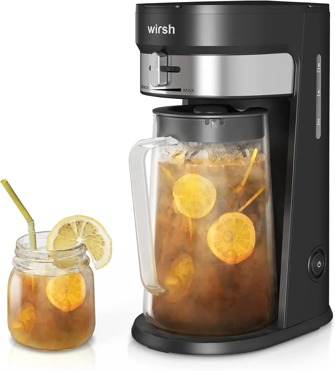 3QT cold tea and coffee machine with concentration control, reusable filter for versatile drinks