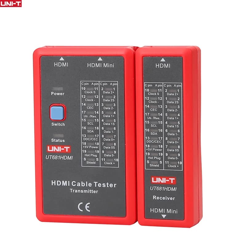 UNI-T MINI-HDMI cable tester UT681HDMI Wire Tracker Lan Finder network repair tools