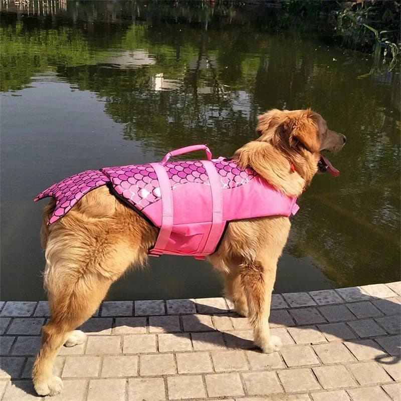 Pet Life Jacket Shark Mermaid Swim Vest For Dogs And Puppies Safety Floatation Harness Cosplay Summer Pool Beach Boat Party Gift