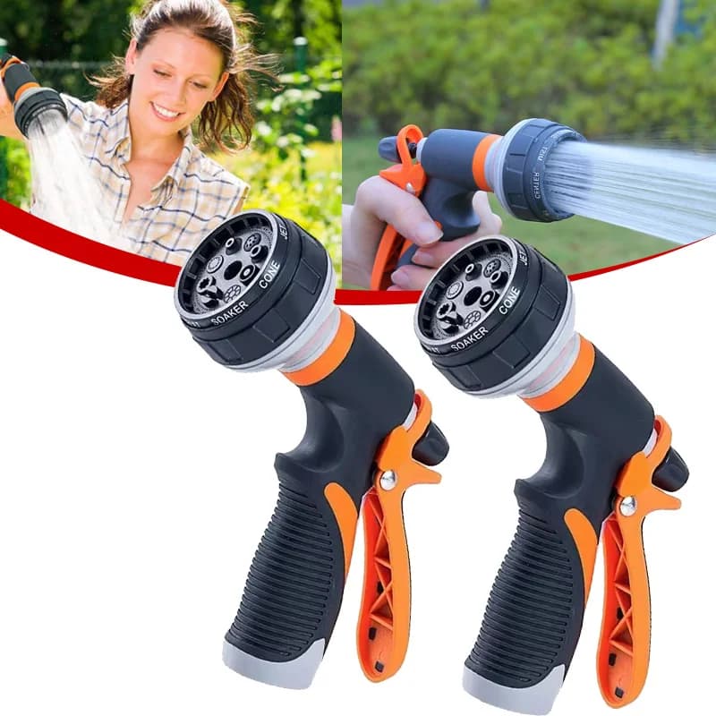 High Pressure Garden Washing Detergent for Car and Nozzle for Flexible Pipe Washer Water Spray Gun Adjustable Garden Pipe Water Washer