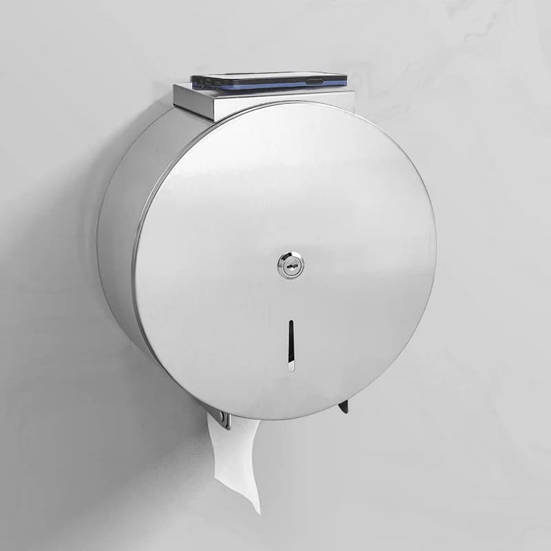 Porta carta igienica da parete in acciaio inossidabile 304 per bagno, dispenser per carta in rotolo, scaffale per fazzoletti impermeabile