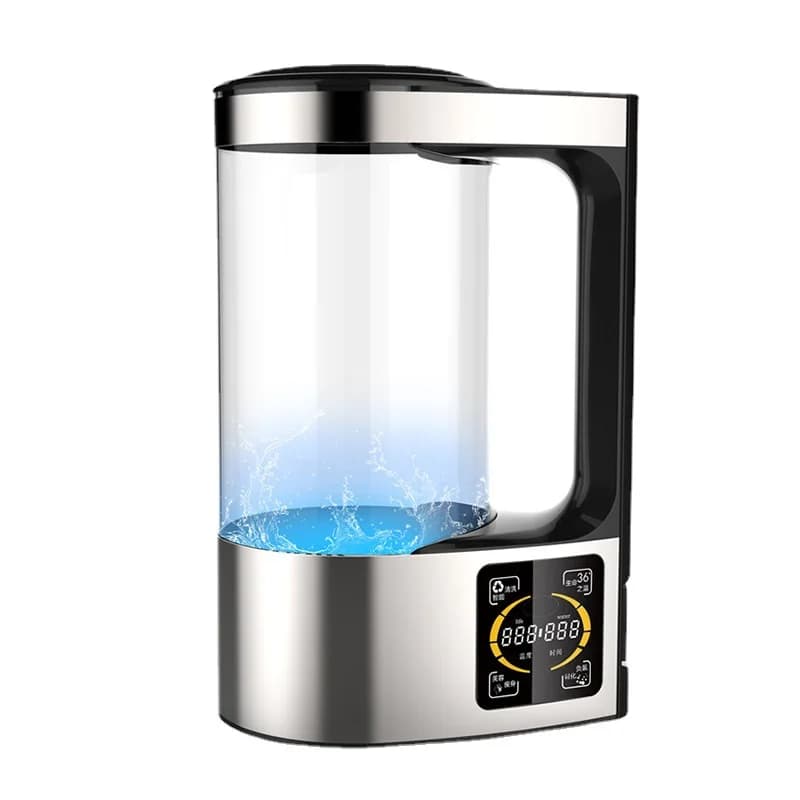 Brocca elettrica portatile per brocca d'acqua con generatore di idrogeno PEM per uso domestico in vetro da 2 litri