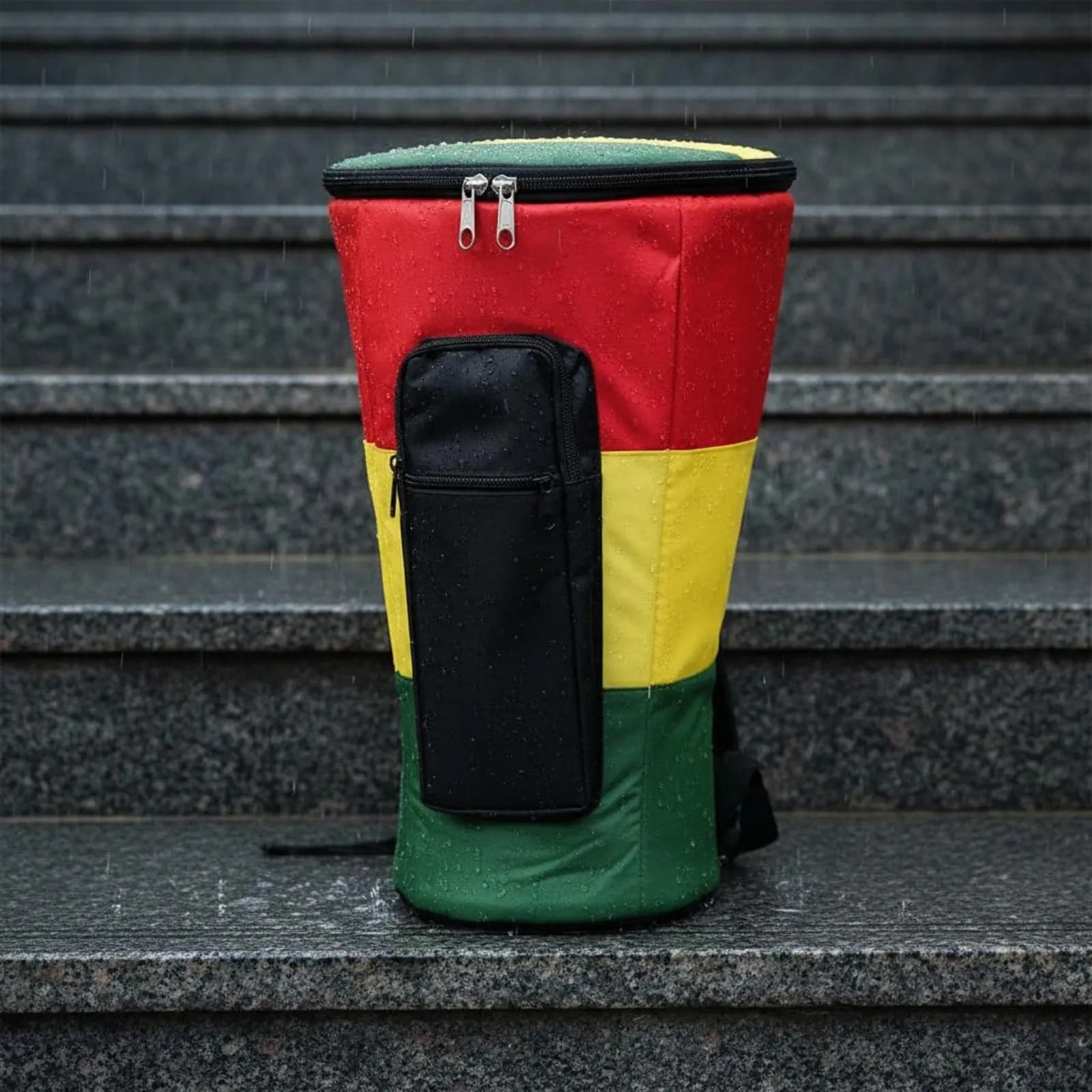 Borsa per Tamburo Africano con Imbottitura Rinforzata, Zaino per Djembe Impermeabile, Custodia Antiurto per Tamburo Africano per Studenti e Viaggi