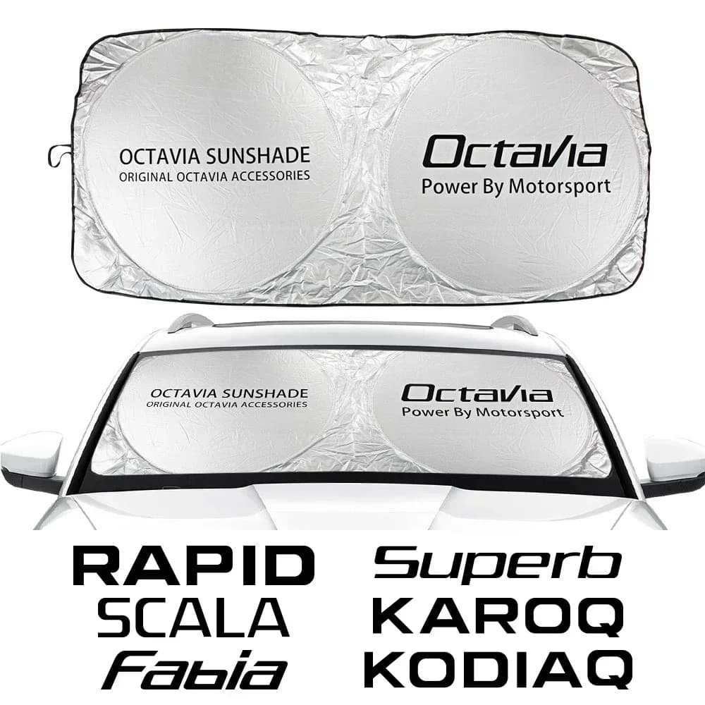 Auto Parabrezza Parasole Copertura Accessori Per Skoda Octavia Fabia Rapid Superb Kodiaq Scala Karoq Citigo Kamiq Roomster Enyaq