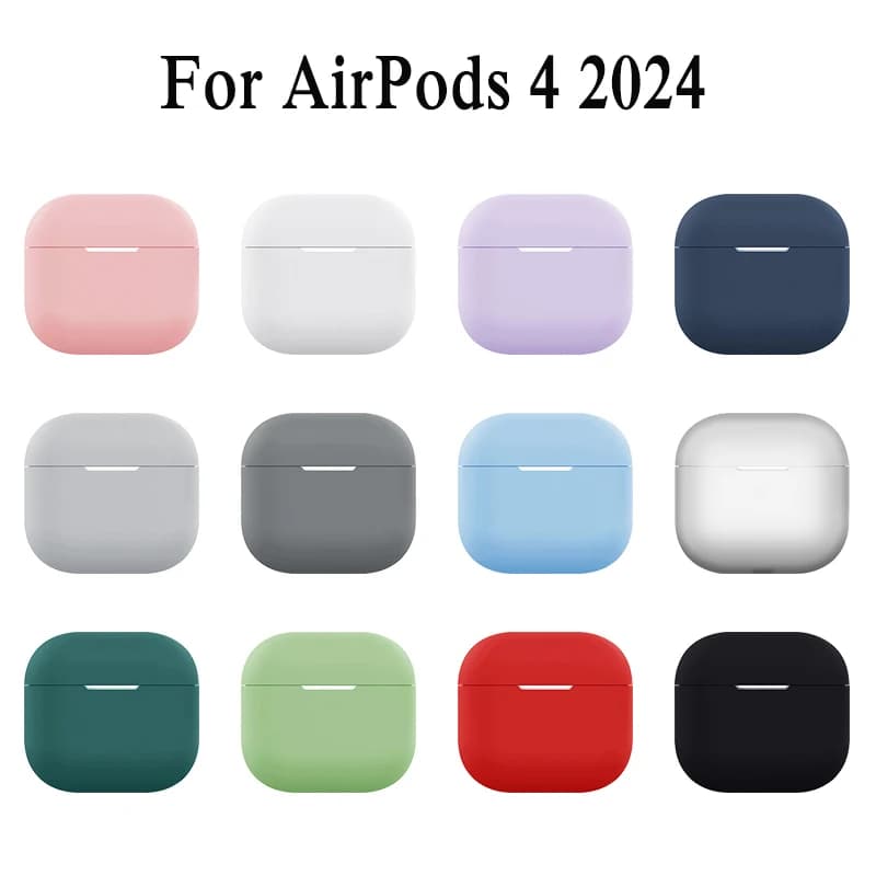 Found For AirPods 4 Wireless Bluetooth Headset Silicone Case Ultra-Slim Leather for Apple Airpods 4 4 4th Generation Cases