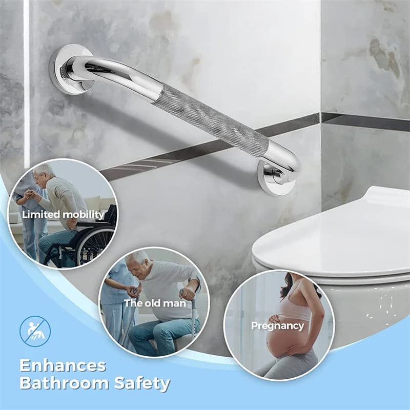 LAMGOOL Bagno Vasca WC Corrimano Grab Bar Acciaio inossidabile 300/400/500Mm Antiscivolo Doccia Supporto di sicurezza Maniglia Portasciugamani