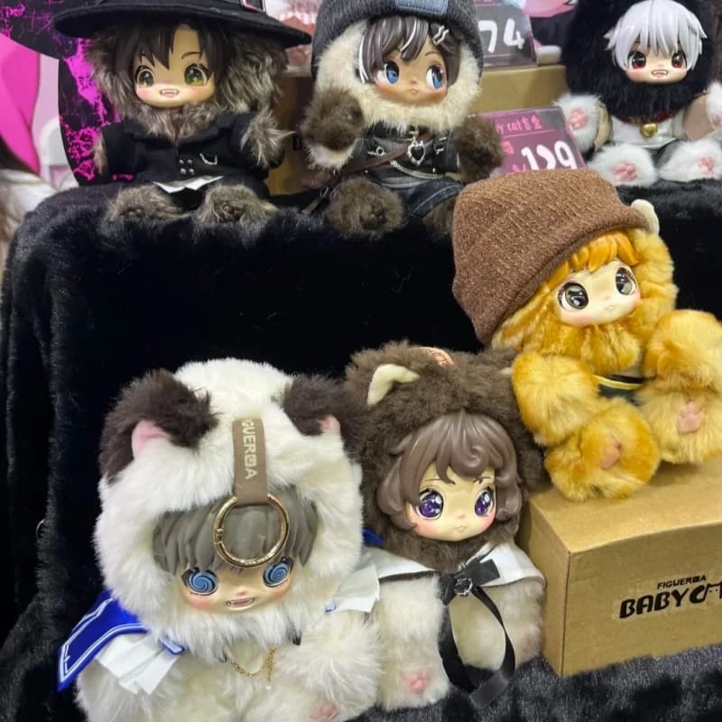 Nuova scatola cieca per fuga romantica Baby Cat 360 ° Scatola cieca in peluche universale per occhi mobili, regalo di compleanno per ragazza da gioco alla moda