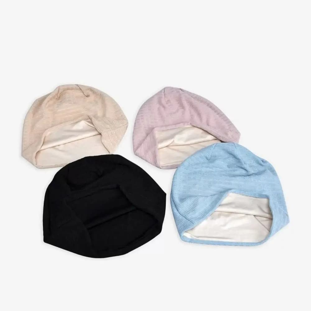 Fabric Caps Stripes Slouchy Beanies Hat Double Layer Windproof Knitted Outdoor Baggy Skullcaps Warm Breathable Thin Hedging Cap