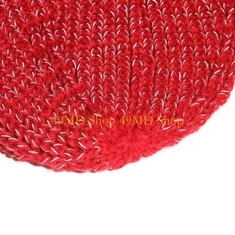49MD Unisex Hat Headphone in Knitted Reflective Yarn with Skull Knitted Hat