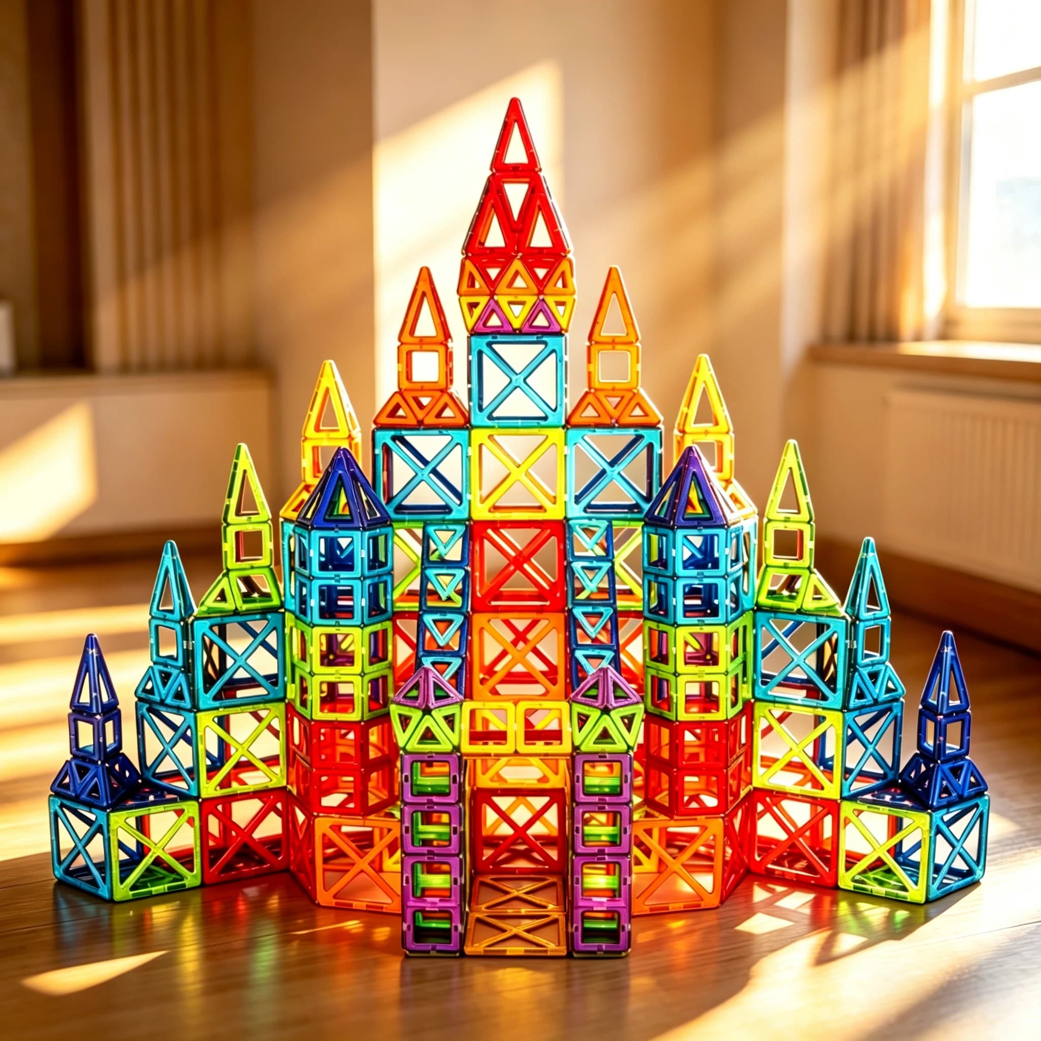 Blocchi magnetici da costruzione fai-da-te, set di magneti di grandi dimensioni, giocattoli educativi Montessori per bambini, piastrelle magnetiche STEM